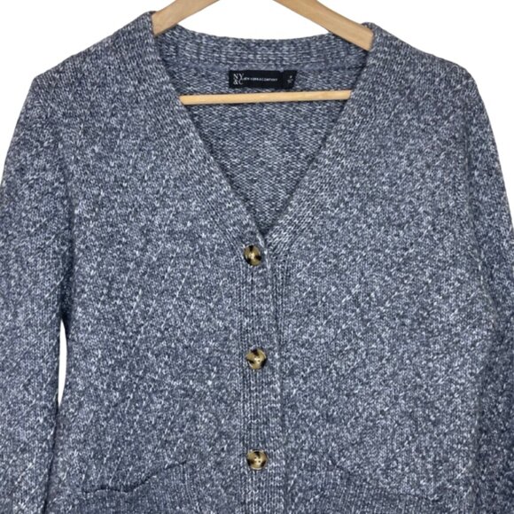 NEW YORK & COMPANY | Women's Gray Button Front Chunky Cardigan | Size M - Picture 2 of 12
